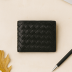 Premium Hand-Woven Genuine Leather Wallet with Coin Pocket & Multi-Card Storage by Celtic