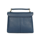 Premium Leather Structured Box Satchel hand bag with Detachable Strap