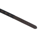 Unisex Handcrafted Leather Fabric Belt With Geometric Pattern Matte Black Buckle.