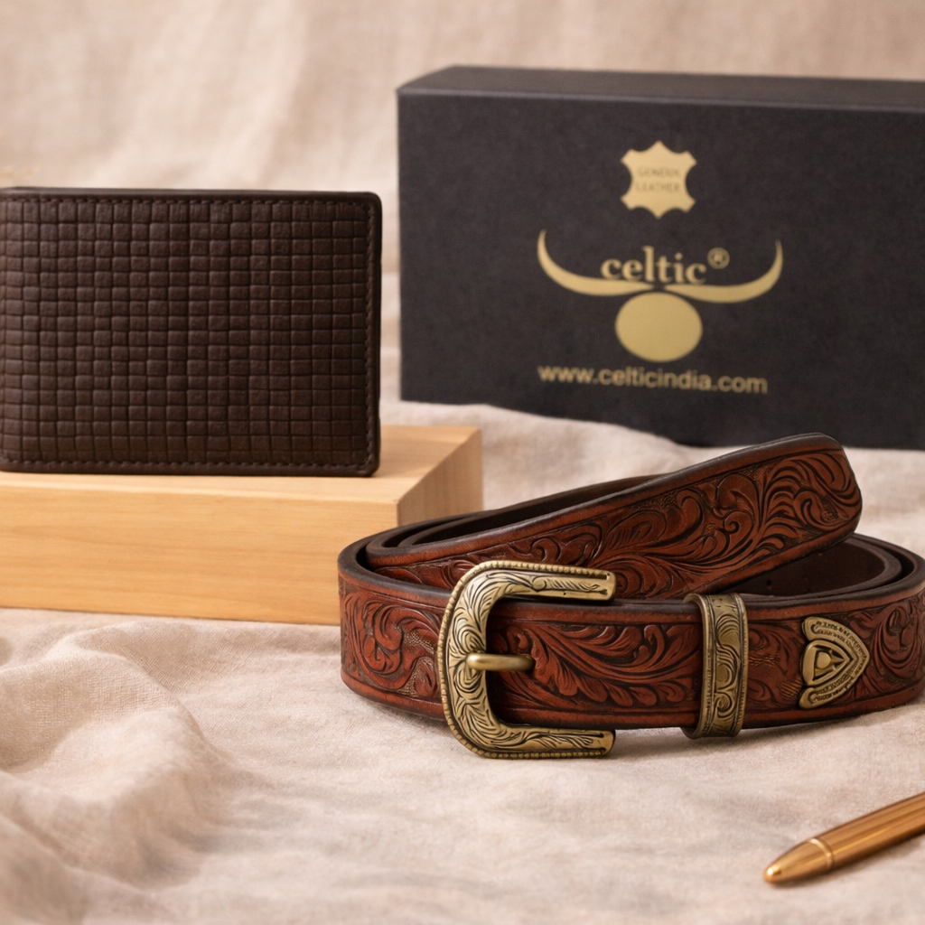Artisan Leather Belt & Wallet Combo | Timeless Style Essentials