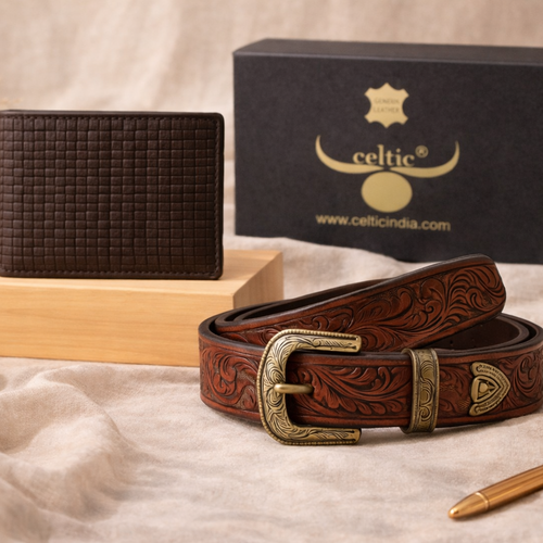 Artisan Leather Belt & Wallet Combo | Timeless Style Essentials