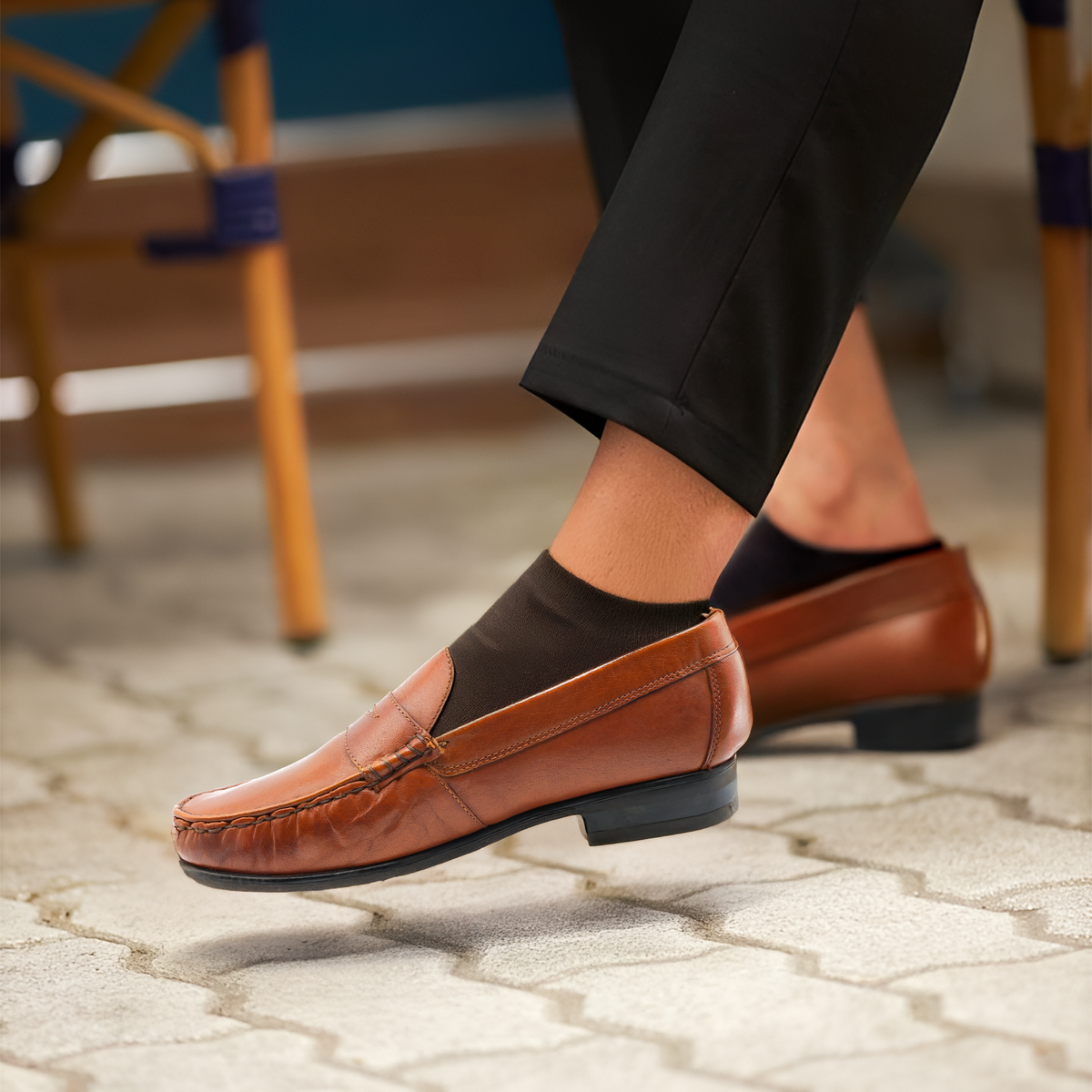 Ara Mocc Genuine Leather Loafers – Handstitched Slip-On Shoes with Cushioned Insole & Durable TPR Sole