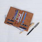Celtic Genuine Leather Bi-Fold Long Wallet – Tan