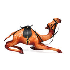 Handicraft Sitting Camel Leather Showpiece ƒ????? Unique Artisan Decor, ART:-LA-04