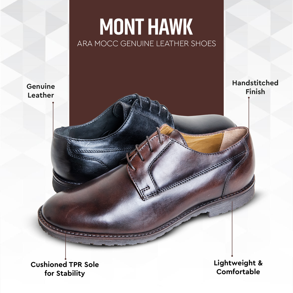 New Derby Brown Shoes – Genuine Leather Lace-Up Derbies with Cushioned Comfort Sole & Breathable Lining