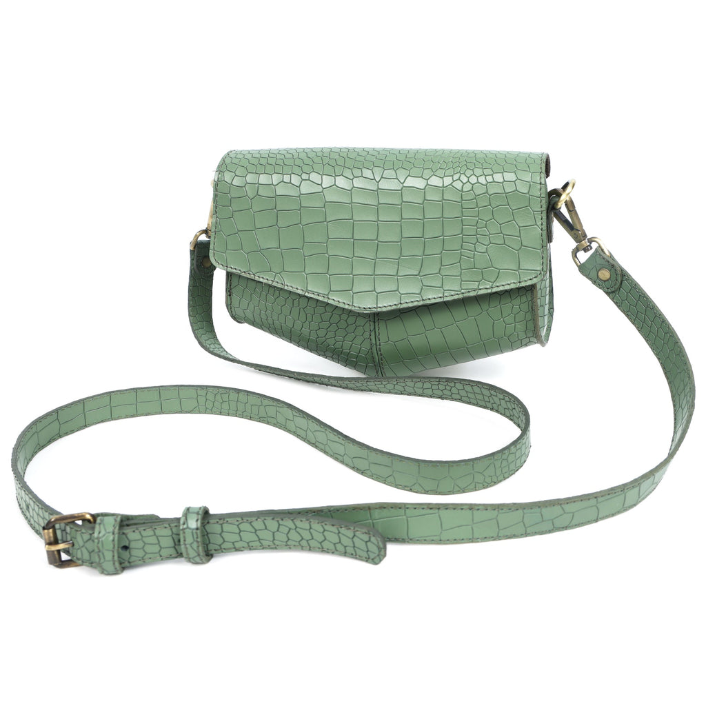 Premium Textured Leather Flap Sling Bag with Adjustable Strap & Inner Zip Pocket