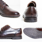 New Derby Brown Shoes – Genuine Leather Lace-Up Derbies with Cushioned Comfort Sole & Breathable Lining