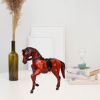 Exquisite Handcrafted Walking Leather Horse Showpiece for Elegant Office & Home Decor.