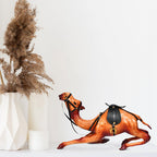 Handicraft Sitting Camel Leather Showpiece ƒ????? Unique Artisan Decor, ART:-LA-04