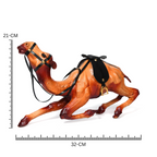 Handicraft Sitting Camel Leather Showpiece ƒ????? Unique Artisan Decor, ART:-LA-04