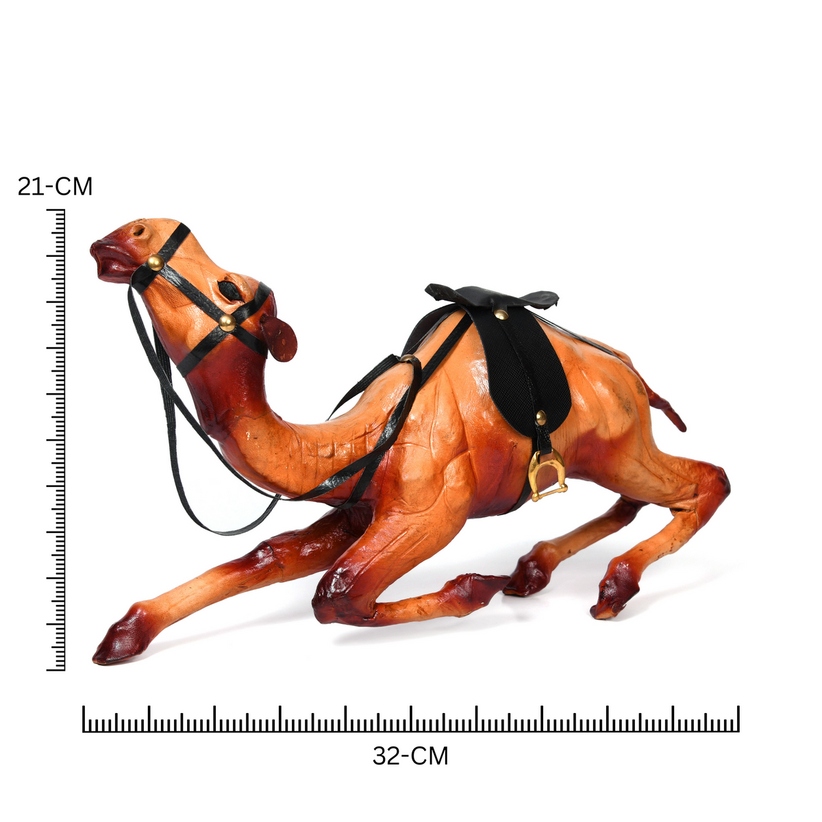 Handicraft Sitting Camel Leather Showpiece ƒ????? Unique Artisan Decor, ART:-LA-04