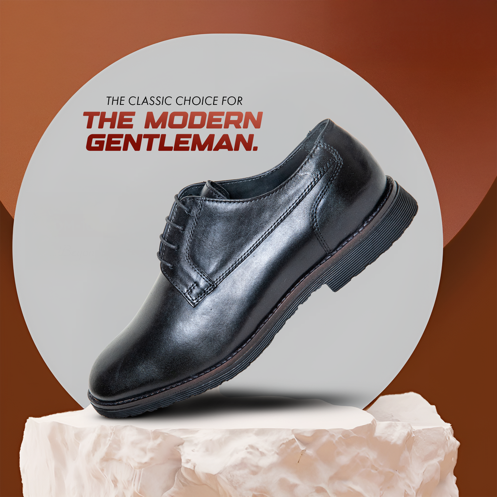 New Derby Brown Shoes – Genuine Leather Lace-Up Derbies with Cushioned Comfort Sole & Breathable Lining