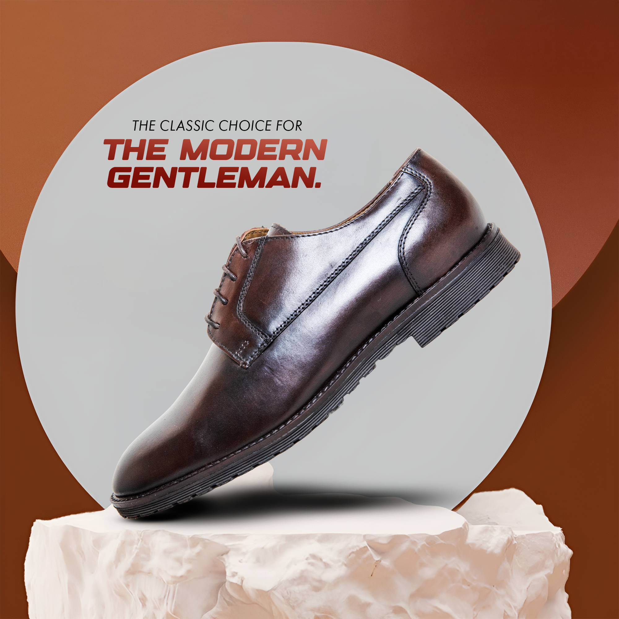 New Derby Brown Shoes – Genuine Leather Lace-Up Derbies with Cushioned Comfort Sole & Breathable Lining
