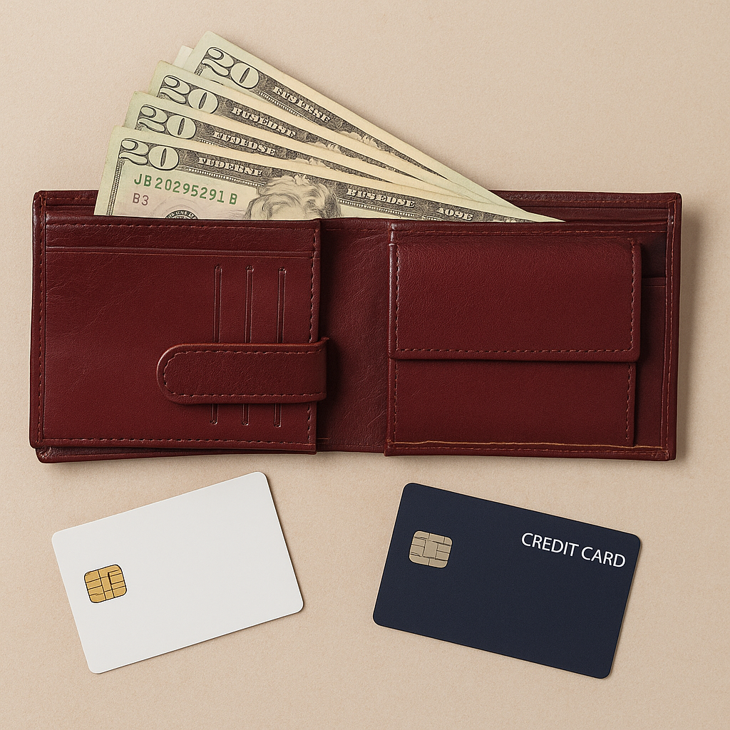 Premium Genuine Leather Bi-Fold Wallet for Men with Card Slots & Cash Compartment