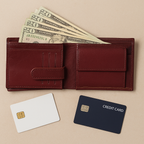 Premium Genuine Leather Bi-Fold Wallet for Men with Card Slots & Cash Compartment