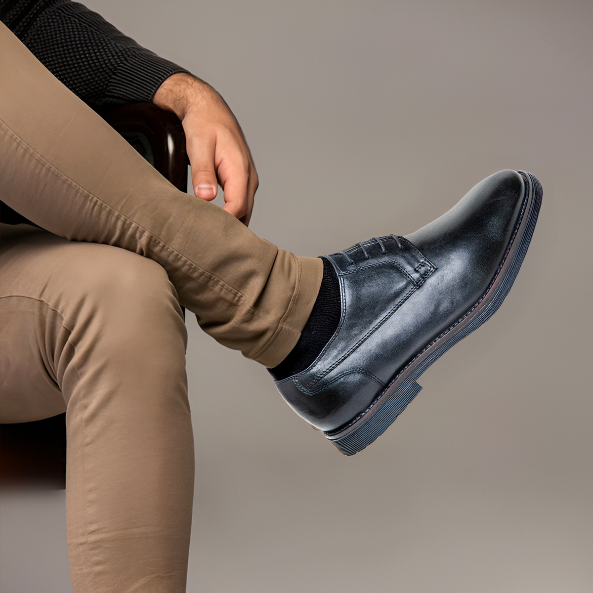 New Derby Brown Shoes – Genuine Leather Lace-Up Derbies with Cushioned Comfort Sole & Breathable Lining