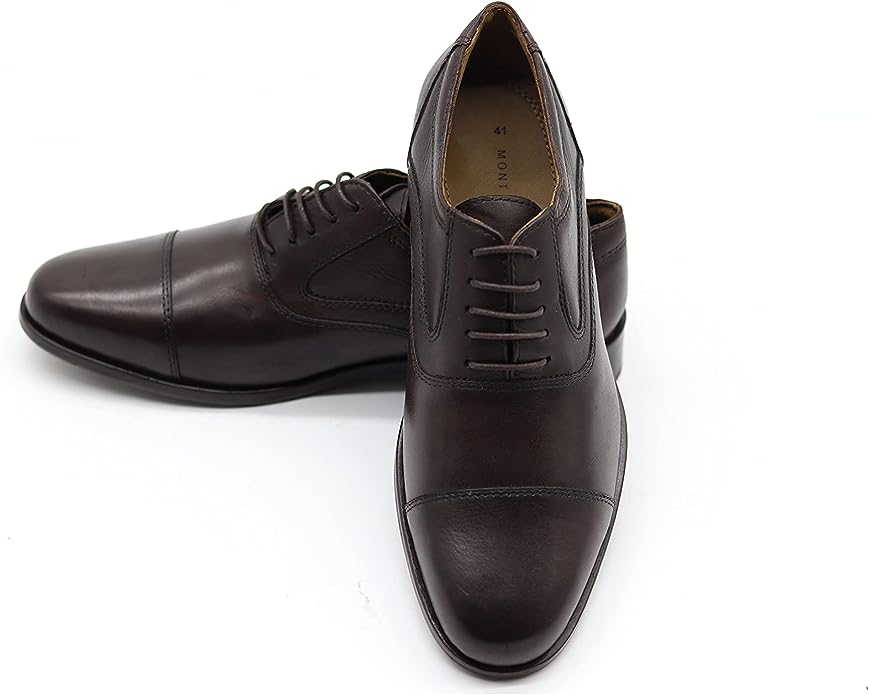 Men's Genuine Leather Milano Cap Toe Formal Shoes Hand Crafted to perfection by renowned Artisans. Lace Ups