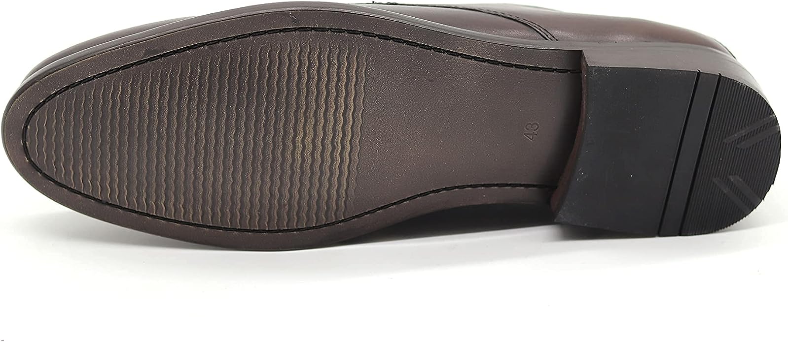 Genuine Leather Blucher Shoes with TPR Handcrafted sole