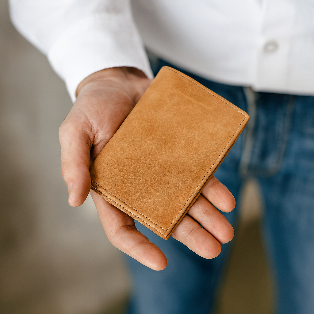 Celtic Genuine Leather Bi-Fold Long Wallet – Tan