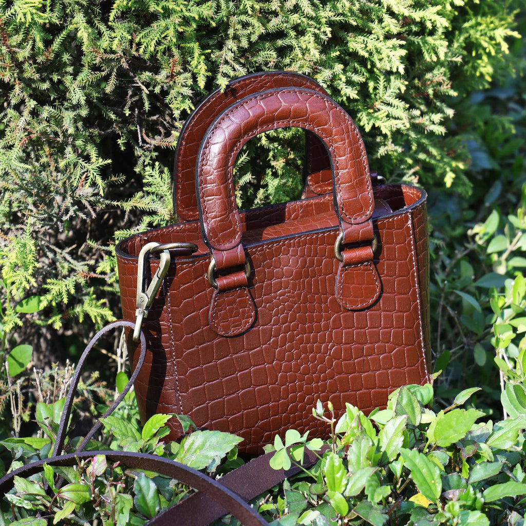 Stylish Leather Croco Print Sling Bag ƒ????? Chic & Versatile. BG-1621