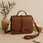 Premium Leather Mini Satchel Sling Crossbody Bag