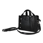 Premium Structured Leather Handbag with Dual Carry Handles, Adjustable Strap & Zip Pocket