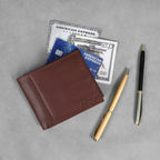 Celtic Genuine Leather Bi-Fold Wallet with ID Window & Coin Pocket