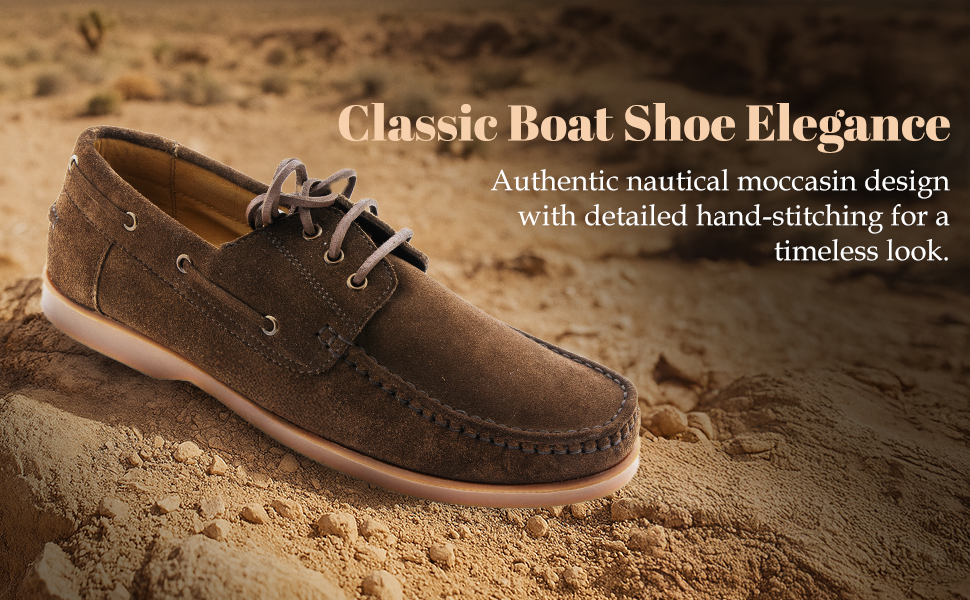 Boat Shoes – Elegant Suede Finish with Cushioned Insole & Flexible Rubber Sole