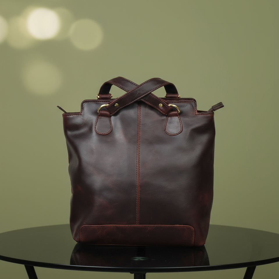 Premium Leather Unisex Backpack Everyday Travel & Office Use