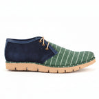 Mens Green Suede Desert pattern  Casual Low Ankle Shoes
