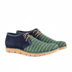 Mens Green Suede Desert pattern  Casual Low Ankle Shoes