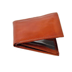 Premium Genuine Leather Bi-Fold Wallet with Zip Coin Pocket & Card Slots