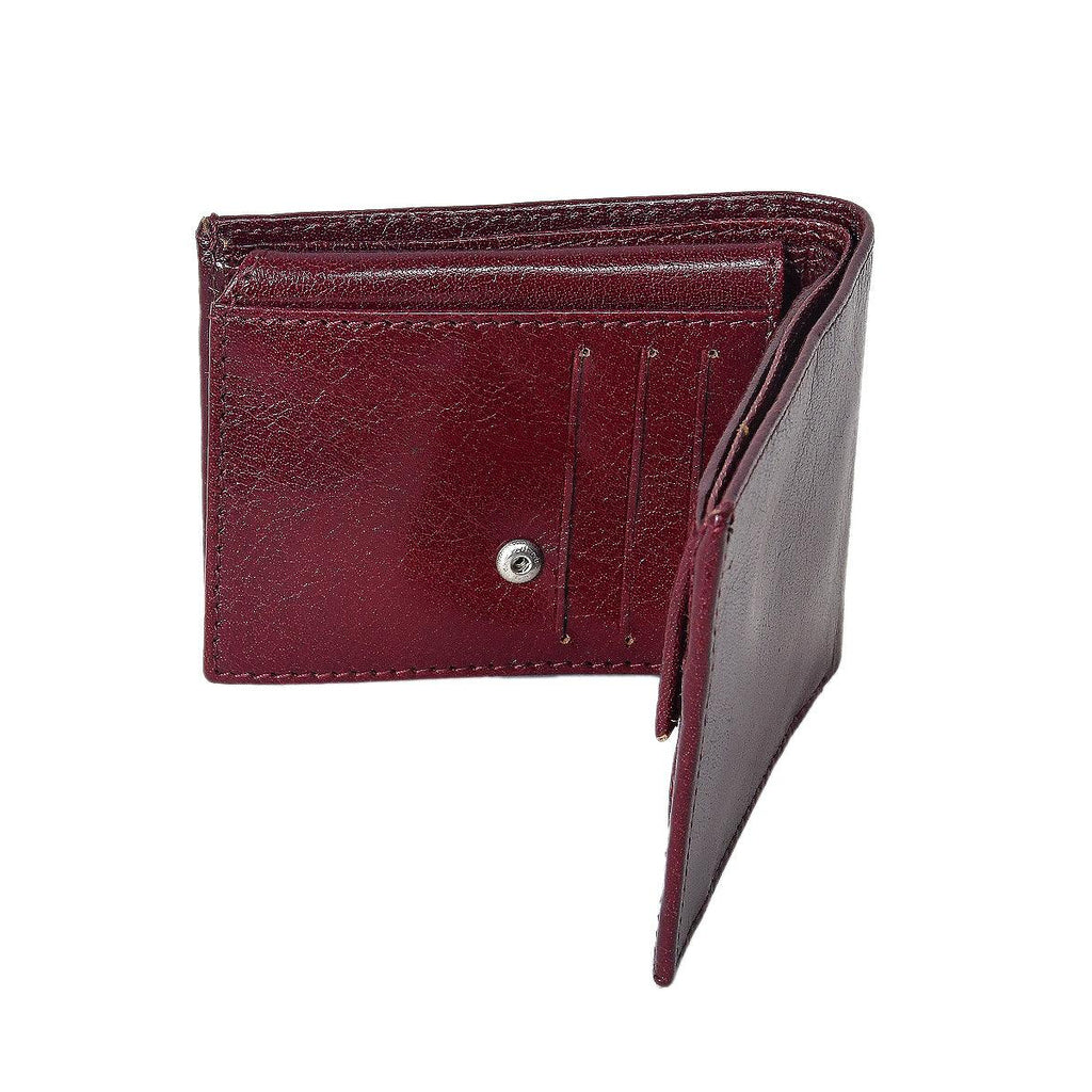 Premium Genuine Leather Bi-Fold Wallet for Men with Card Slots & Cash Compartment