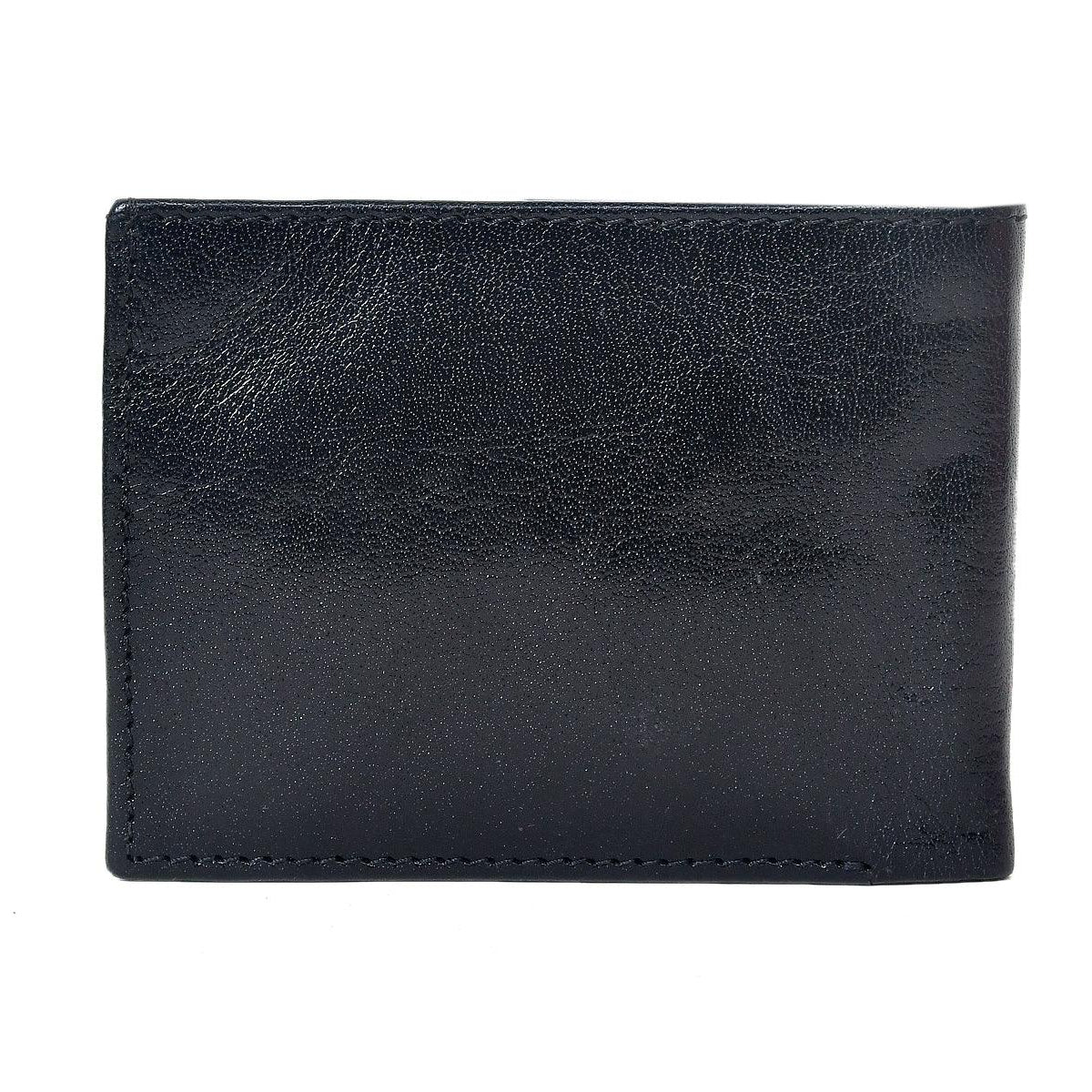 Premium Full Grain Leather Bi-Fold Wallet for Men with Multiple Card Slots & ID Window