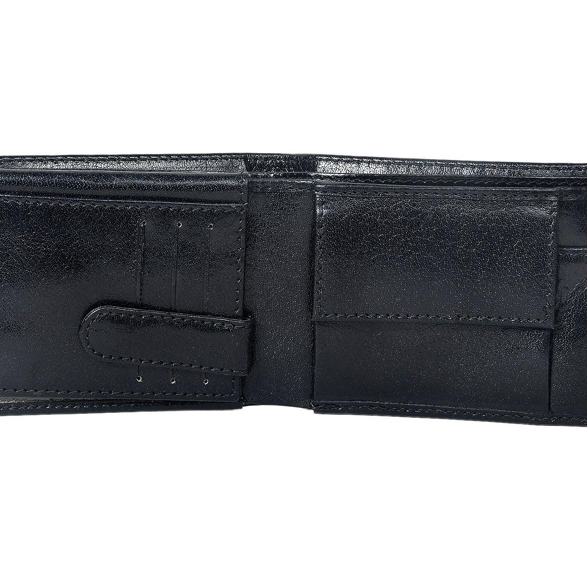 Premium Full Grain Leather Bi-Fold Wallet for Men with Multiple Card Slots & ID Window