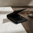 Premium Full Grain Leather Bi-Fold Wallet for Men with Multiple Card Slots & ID Window