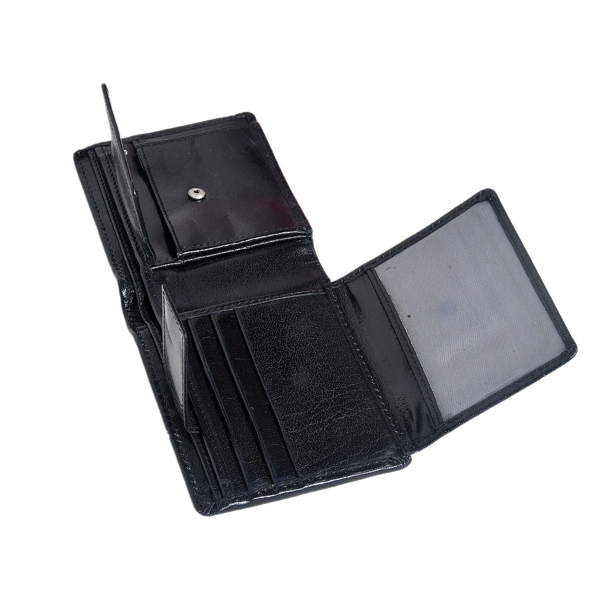 Vintage Silver Buckle Belt & Sleek Leather Wallet Combo Everyday Essential Set