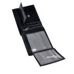 Black Printed Belt with Matte Buckle & Leather Wallet Gift Combo
