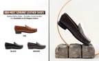 Ara Mocc Genuine Leather Loafers – Handstitched Slip-On Shoes with Cushioned Insole & Durable TPR Sole