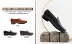 Tassel Mocc Genuine Black Leather Loafers – Handstitched Slip-On Shoes with Cushioned Insole & Durable TPR Sole