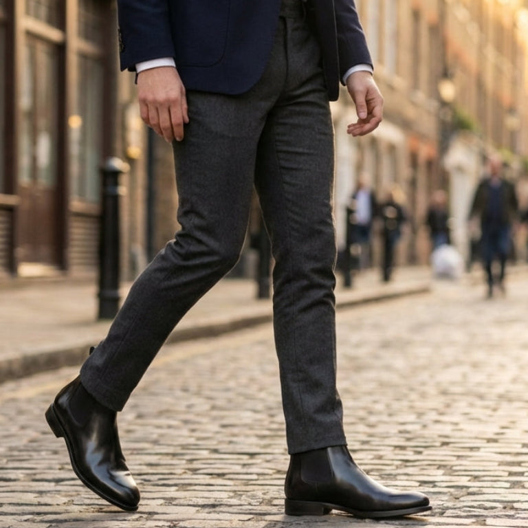 Black Chelsea Boots GoodYear Welted