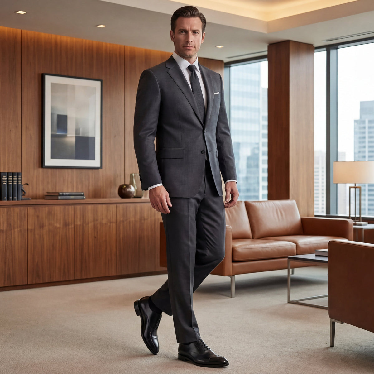 Black Oxford Cap Toe GoodYear Welted