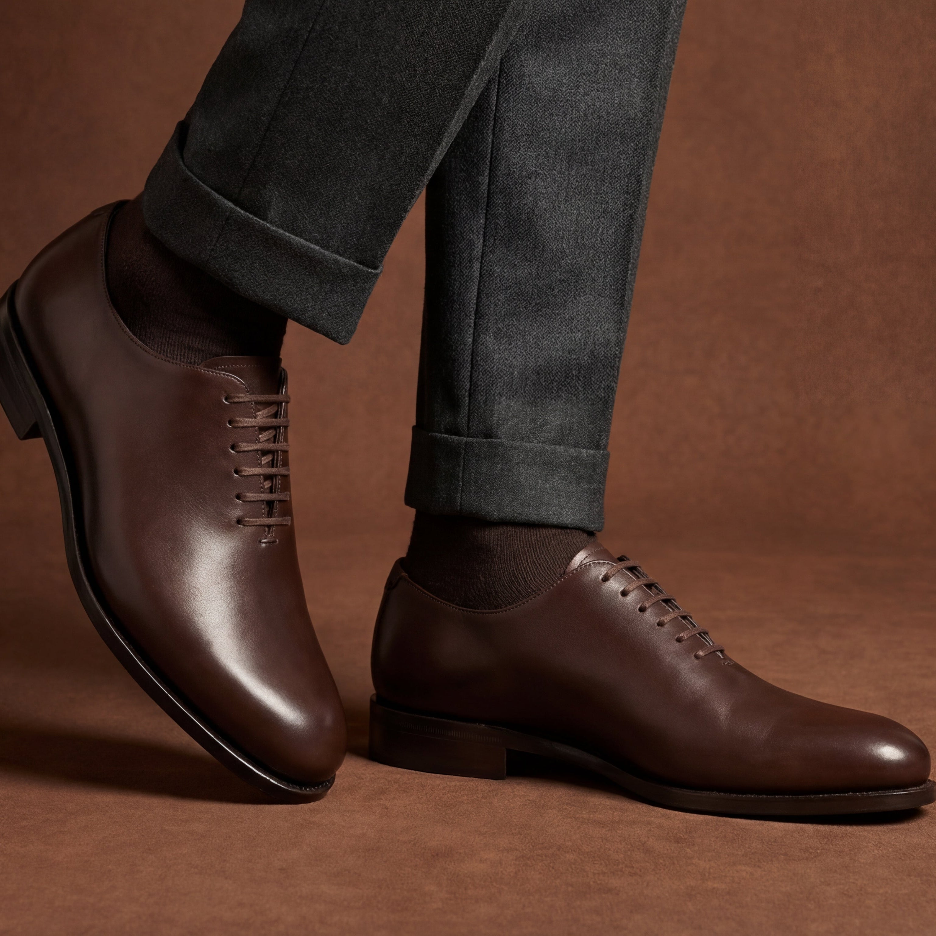 Brown Wholecut Oxford GoodYear Welted