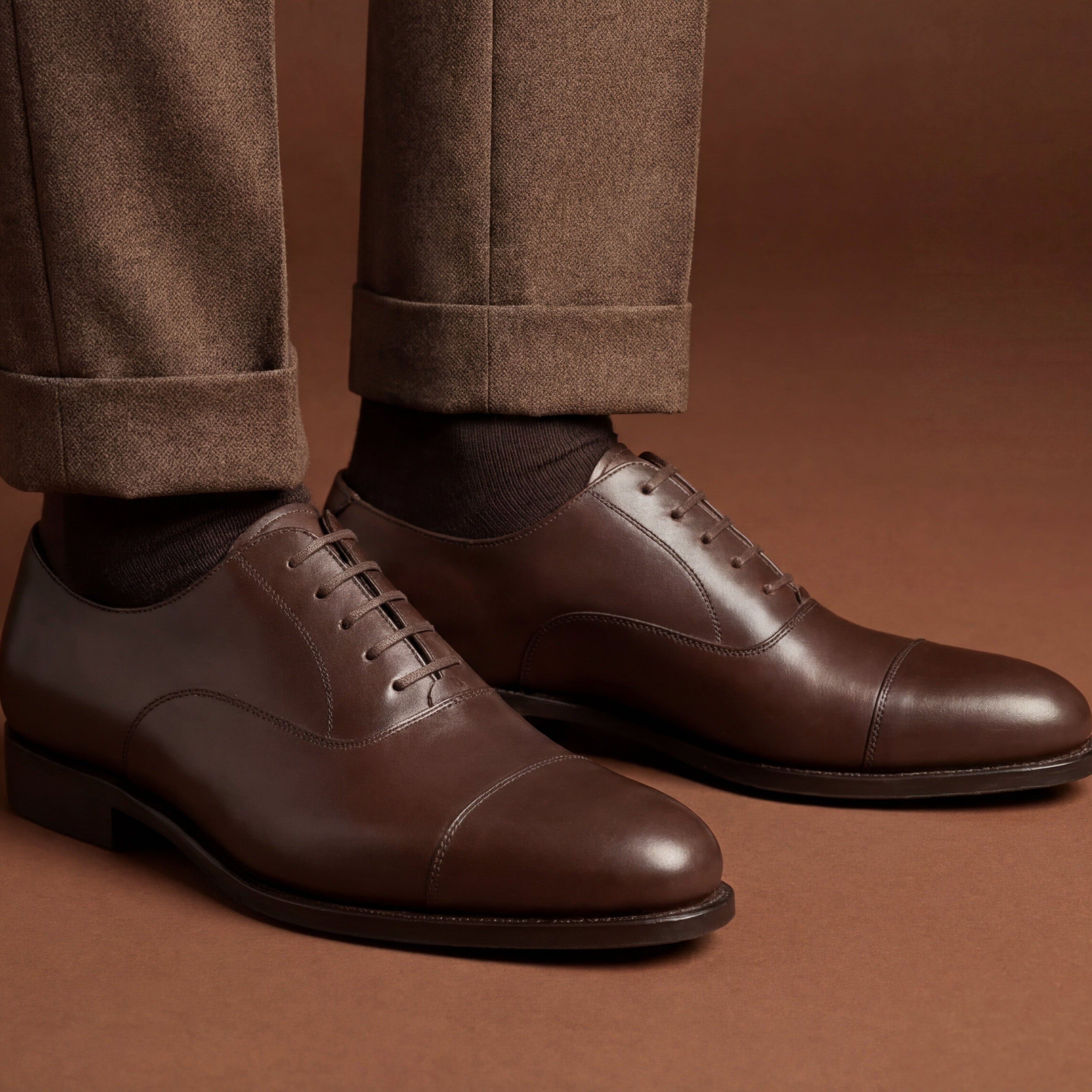 Brown Oxford Cap Toe GoodYear Welted