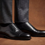 Black Oxford Cap Toe GoodYear Welted