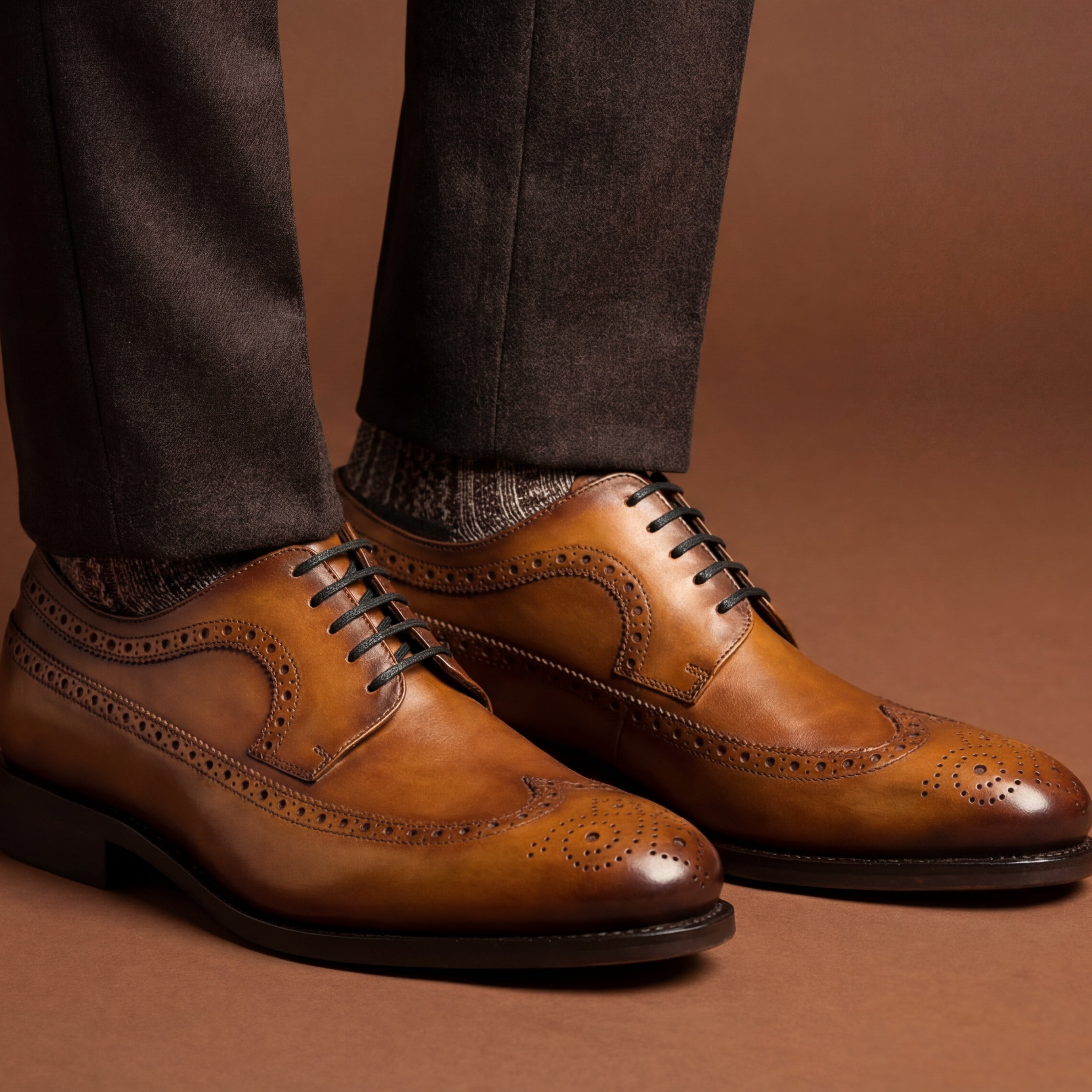 Tan Longwing Blucher GoodYear Welted