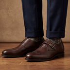 Brown Single Monk GoodYear Welted