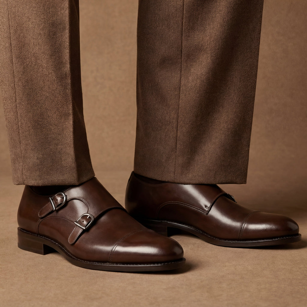 Brown Double Monk GoodYear Welted