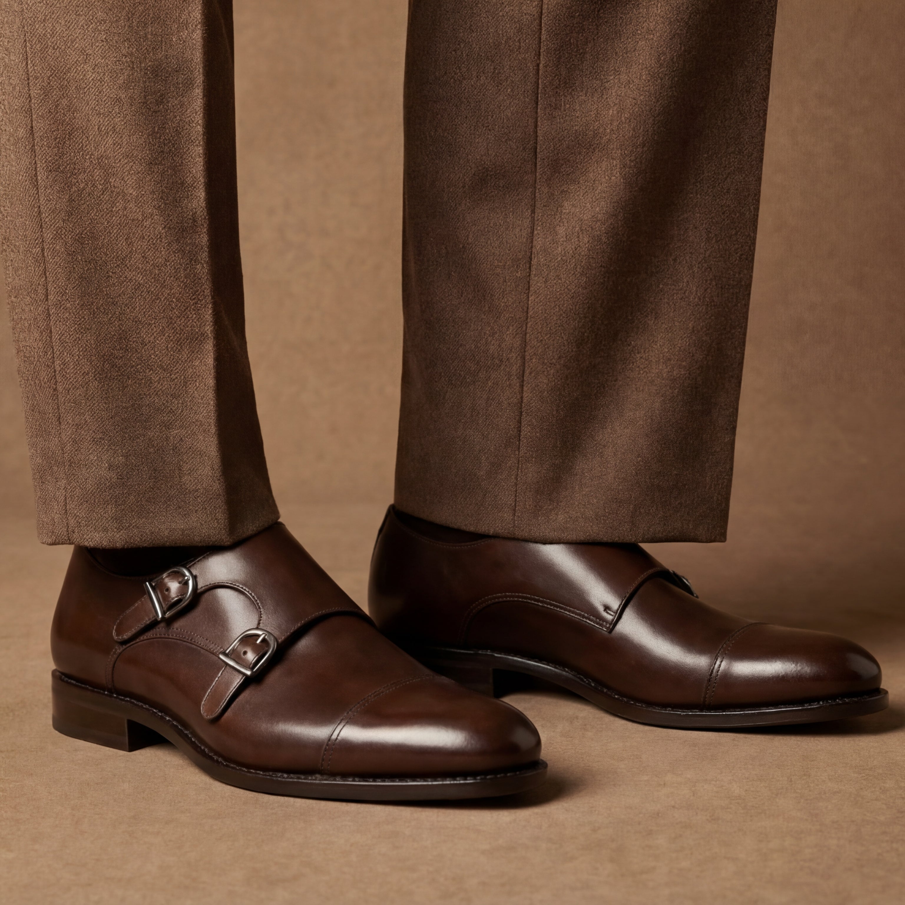 Brown Double Monk GoodYear Welted