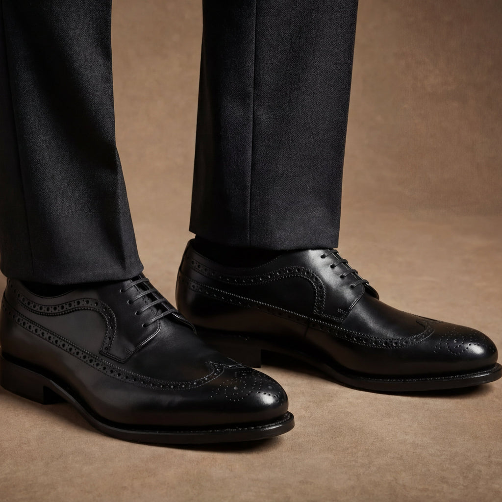 Black Longwing Blucher GoodYear Welted